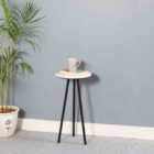 Luxor Side Table With White Marble Top & Metal Legs