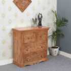 Carved Mango Wood Chest Of Drawers