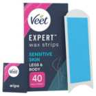 Veet Expert Wax Strips Leg Sensitive 40 per pack