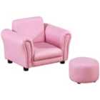 Homcom Homcom Kids Sofa Chair Set Armchair, Pink