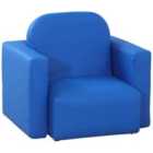 Homcom Homcom Kids Mini Sofa 2 In 1 Table Chair Set Children Armchair, Blue