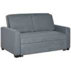 Homcom Modern 2 Seater Sofa Bed Couch, Grey