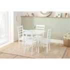 Birlea Stonesby Dining Set With 4 Upton Chairs White