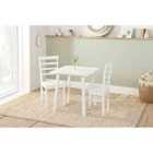 Birlea Stonesby Dining Set With 2 Upton Chairs White