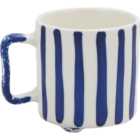 White and Blue Mug - Blue