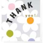 White Flowers Thank You Card