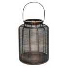 Ivyline Hampton Copper Woven Metal Lantern H40cm W24cm