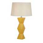 Lighting Collection Acqua Ochre Table Lamp With White Shade