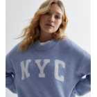 Blue NYC Oversized Knit Jumper 