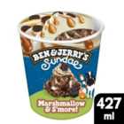 Ben & Jerry's Sundae Marshmallow & S'more! Chocolate Ice Cream Tub 427ml