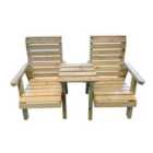 Churnet Valley Clover Love Seats With Straight Tray