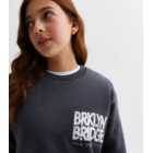 Girls Acid Wash Brooklyn Bridge Logo Sweatshirt