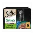 Sheba Adult Wet Cat Pouches Natures Collection Mixed Selection in Gravy 12 x 85g