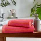 Fuchsia and Tiger Lily Bold Stripe Towel
