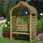 Rowlinson Kashmir 2 Seater Natural Arbour with Slatted Roof