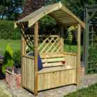 Rowlinson Stretton 2 Seater Natural Arbour with Slatted Roof