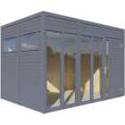 Rowlinson 11 x 8ft Anthracite Cubus 3 Garden Office