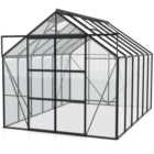 Vitavia Jupiter 9900 Black Frame Tough Glass 8 x 12ft Greenhouse
