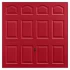 Garador Cathedral Panelled Framed Retractable Garage Door - Ruby Red - 2286mm