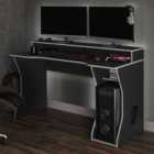 Enzo Gaming Computer Desk Black and White