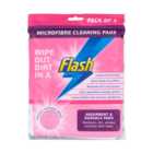 Pack of 3 Flash Pink Microfibre Cleaning Pads - Pink
