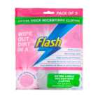 Flash Extra Thick Microfibre Cloths - Pink