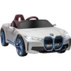 Tommy Toys BMW I4 Kids Ride On Electric Car White 12V