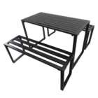 Outsunny 3 Piece Outdoor Table Black