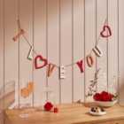 Wooden I Love You Garland