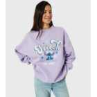 Skinnydip Lilac Disney Stitch Logo Sweatshirt