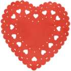 Pack of 2 Felt Heart Placemats and Coasters - Red