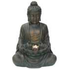 Bronze Meditating Buddha Garden Water Feature