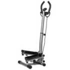 Homcom Adjustable Twist Stepper Step Machine For Home Gym Aerobic Workout - Black And Silver
