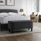 Modern Curves Woven End of Bed Storage Ottoman