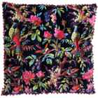 Paoletti Paradise Black Velvet Pom-Pom Floor Cushion