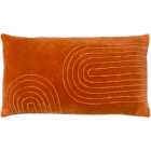 furn. Mangata Orange Geometric Pleat Cushion