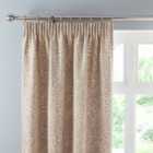Spring Flowers Natural Pencil Pleat Curtains