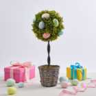 Artificial Easter Egg Topiary Tree in Brown Plant Pot