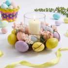 Easter Egg Glass Candle Holder