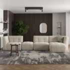 Modular Squish Natural Tonal Chenille Large Corner Sofa