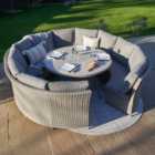 Bermuda Slate Grey Lounge Garden Dining Set with Ceramic Top
