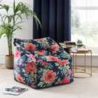 Peony Floral Square Beanbag Chair
