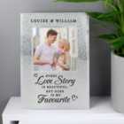 Personalised Every Love Story Is Beautiful Glitter Glass Photo Frame
