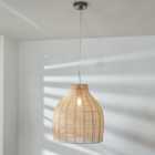Caswell Rattan Cloche Easy Fit Pendant Shade