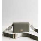 Olive Leather-Look Cross Body Bag