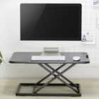 ProperAV Black Slim Sit or Stand Height Adjustable Desk Workstation
