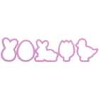 Set of 5 Easter Cookie Cutters - Pink