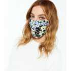 Black and Blue Floral Reusable Face Covering