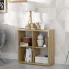 Florence Mauro 4 Cube Artisan Oak Bookshelf