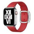 Apple Official Watch 38mm/40mm/41mm Leather Modern Buckle - Scarlet (Open Box)